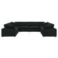 thumbnail image 2 of Modway Commix 8-Piece Upholstered Boucle Fabric Sectional Sofa in Black, 2 of 5