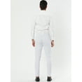 thumbnail image 5 of Unique Bargains Men's Striped Pants Slim Fit Flat Front Business Dress Trousers 34 White, 5 of 7