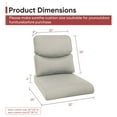 thumbnail image 3 of Opohoro Outdoor 25" x 22" Lounge Chair Cushions, Beige, Versatile, 6-Piece, 3 of 9