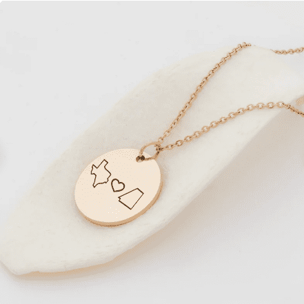 Long distance hotsell customizable necklace