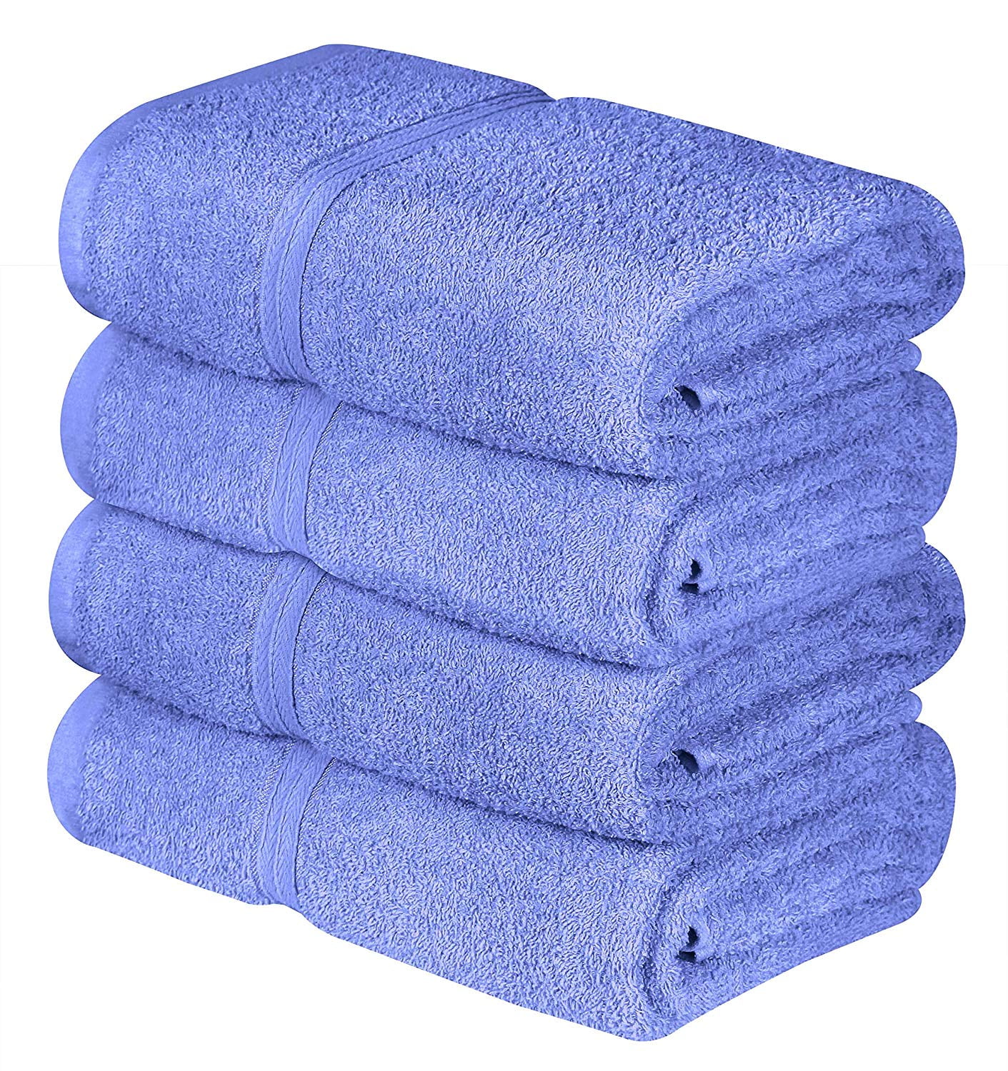 Beauty Threadz 100% Cotton Performance 4 Pack Bath Towels (Wedgewood, 27' x 54')