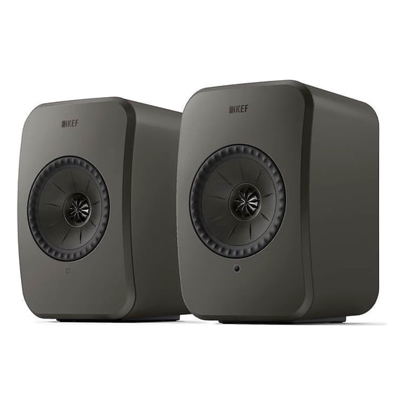 KEF LSX II LT Powered speakers with Wi-Fi, Apple AirPlay® 2, Google Cast, and Bluetooth® (Graphite Grey)