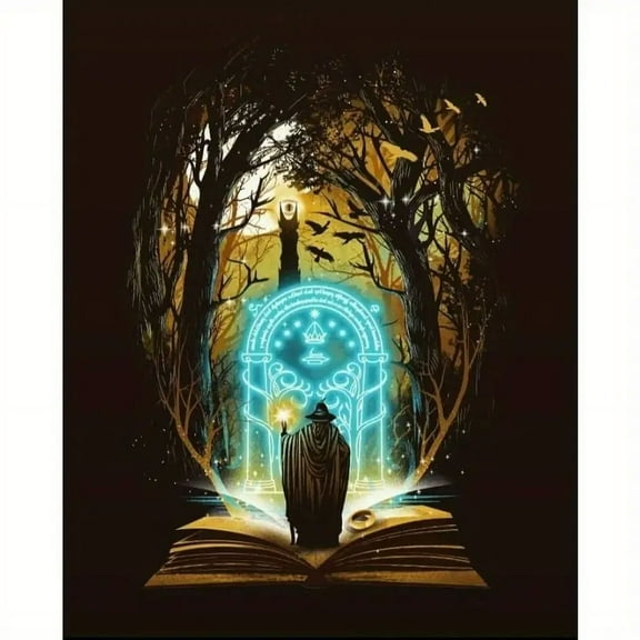 DIY 5D Full Round Drill Diamond Painting By Number Kits The Lord of The Rings Rhinestone Embroidery Cross Stitch Art Craft Home Wall Decoration