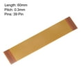 thumbnail image 2 of Unique Bargains FFC FPC Cable 0.3mm Pitch 39 Pin 60mm Flexible Flat Ribbon Cable for LCD Screen, 2 of 5