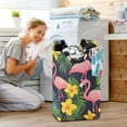 thumbnail image 5 of Yayeee Freestanding Laundry Hamper with Handle Collapsible Large Storage Basket for Clothes, Flamingo Pattern, 5 of 7