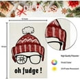 thumbnail image 6 of Christmas Garden Flags 12.5x18 Inch Double Sided, Oh Fudge Funny Hat Small Seasonal Decoration for Holiday Xmas Winter Yard Outside Outdoor, 6 of 6
