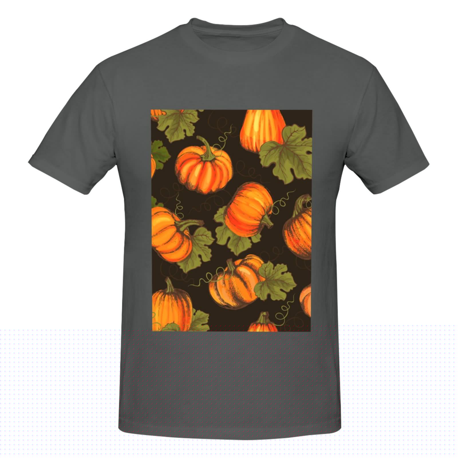 thumbnail image 4 of Bingfone Orange Pumpkin Men'S Loose Fit Short-Sleeve Pocket T-Shirt, 4 of 7