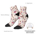 thumbnail image 4 of Goofa Dachshund And Eiffel Tower Pattern Non Slip Socks with Grips for Elderly, Crew Socks Yoga Hospital Socks Cushioned Sole Gripper Socks for Men Women, 4 of 5