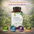 thumbnail image 6 of Moringa, Soursop (Guanábana) & Turmeric (Cúrcuma) - 90 Vegetable Capsules - 1500mg Per Serving - 100% Natural Organically Grown Ingredients - Powerful Antioxidant & Immune Support Blend - Authentic b, 6 of 11