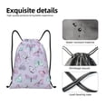 thumbnail image 6 of Easygdp Purple Butterfly Drawstring Backpack, Beach Sackpack, Travel Sackpack Lightweight for Sports, Gym, Travel, Swimming - Medium, 6 of 9