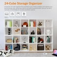 thumbnail image 3 of 4 Pack 6 Cube Organizer White 36in Cube Bookshelf ,6 Cube Storage Organizer Display Shelf,Open Home Storage Cabinet, 3 of 10