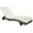 Cream White, variant on Outsunny Wicker Chaise Lounge with Cushion and Wheels for Patio - Set of 1, Cream