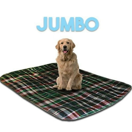 UPC: 0023998120444 | Lennypads 4848LPG 48 x 48 in. Jumbo Washable Pet Pad – Green Plaid