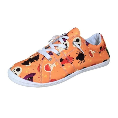 KELINFONG Womens Flats Casual Walking Shoes Low Top Fun Printed Shoes for Christmas