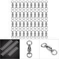 thumbnail image 3 of Terminal de Pêche Émerillons Roulants Connecteur Roulement Pivotant Anneaux Solides 40 Pcs 5 Acier Inoxydable Connecteur Émerillon Leurre Outil 540 Pcs, 3 of 5