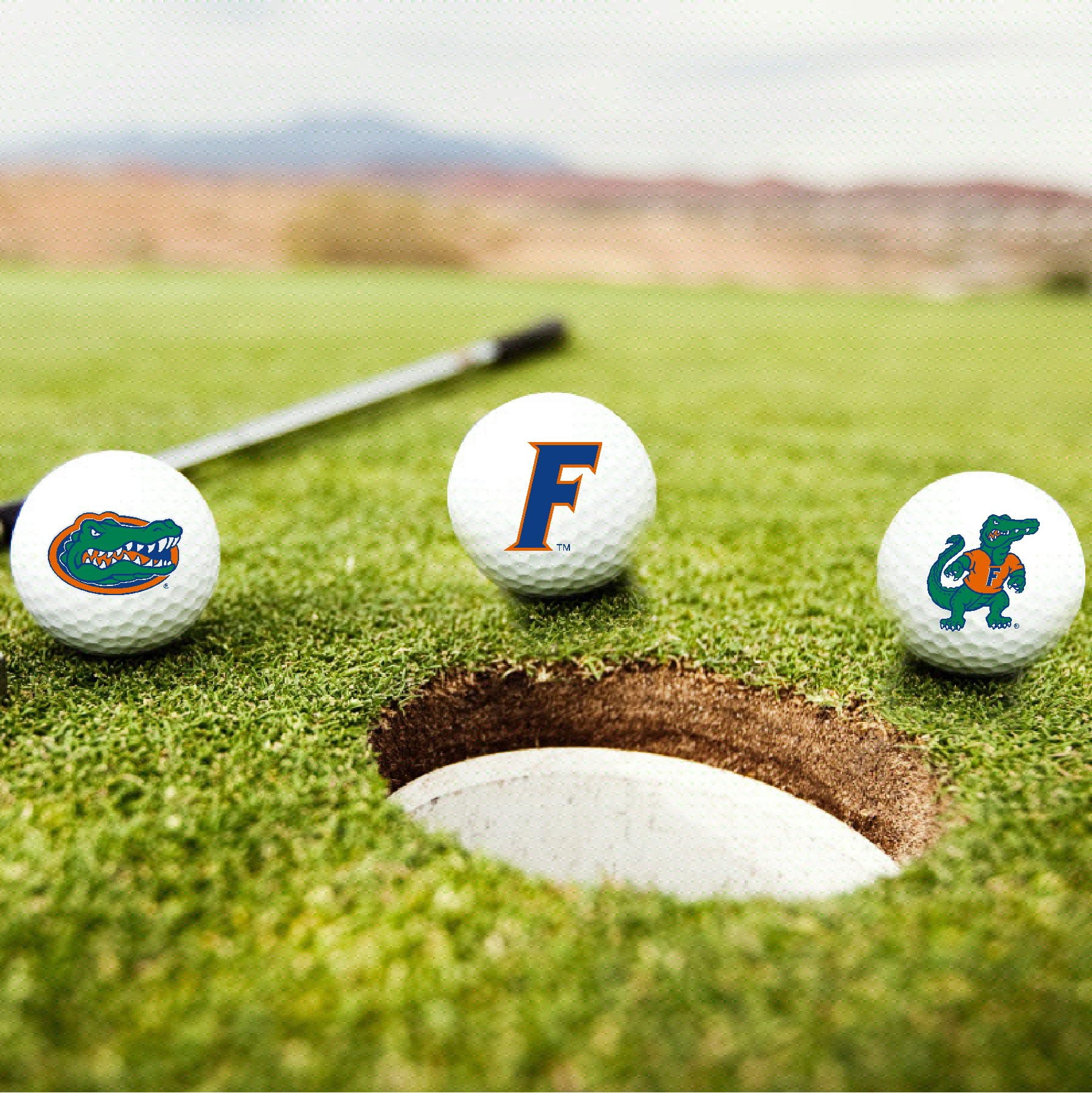 University of Florida Gators Logo Edition Officially Licensed NCAA Taylormade Distance+ Golf Balls 12-Pack (Dozen)