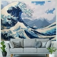 thumbnail image 4 of Shiartex  Great Wave Tapestry for Bedroom Large Wall Hanging Art Wall Decor with Hemmed Edges, Ocean Wall Blanket Home Decor for Bedroom College Dorm 40x30inch, 4 of 6