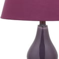 thumbnail image 5 of SAFAVIEH Cybil 26 in. Purple Glass Table Lamp with Purple Cotton Shade, Set of 2, 5 of 5