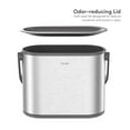 thumbnail image 4 of Qualia 1 gal Stainless Steel Multipurpose Countertop Trash Can, Silver with Gray Lid, 4 of 13