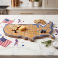 thumbnail image 4 of Cook with Color Bamboo Cutting Board, USA Map-Shaped Serving and Charcuterie Board, Americana, 4 of 5