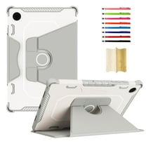 ELEHOLD for Samsung Galaxy Tab A8 10.5" 2022 Shockproof Rugged Flip Case Rotation Kickstand Function with Anti-Slip Strip Magnetic Heavy Duty Case X200/X205,Gray