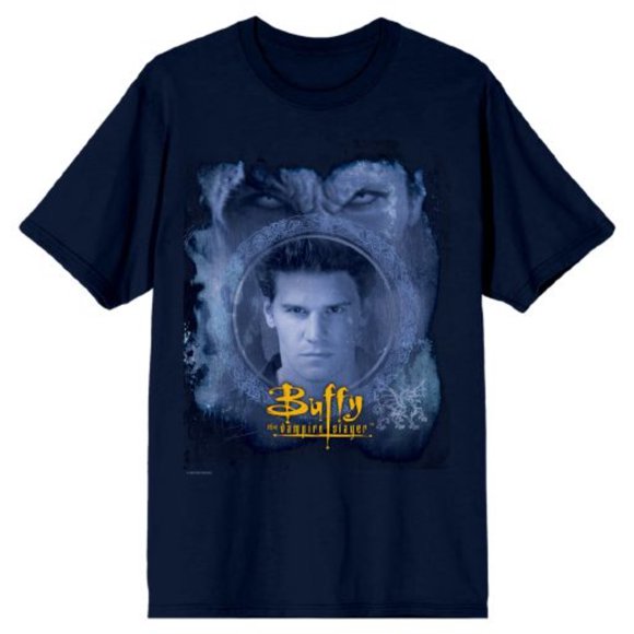 Buffy la Tueuse de Vampires Angel T-Shirt Bleu Marine