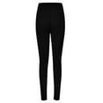 thumbnail image 4 of Gibobby Mujeres Pantalones Térmicos Leggings Leggings cálidos de cintura alta elásticos con etiqueta de cuero con patrón de gráfico de ritmo cardíaco grueso (Negro,XG), 4 of 5