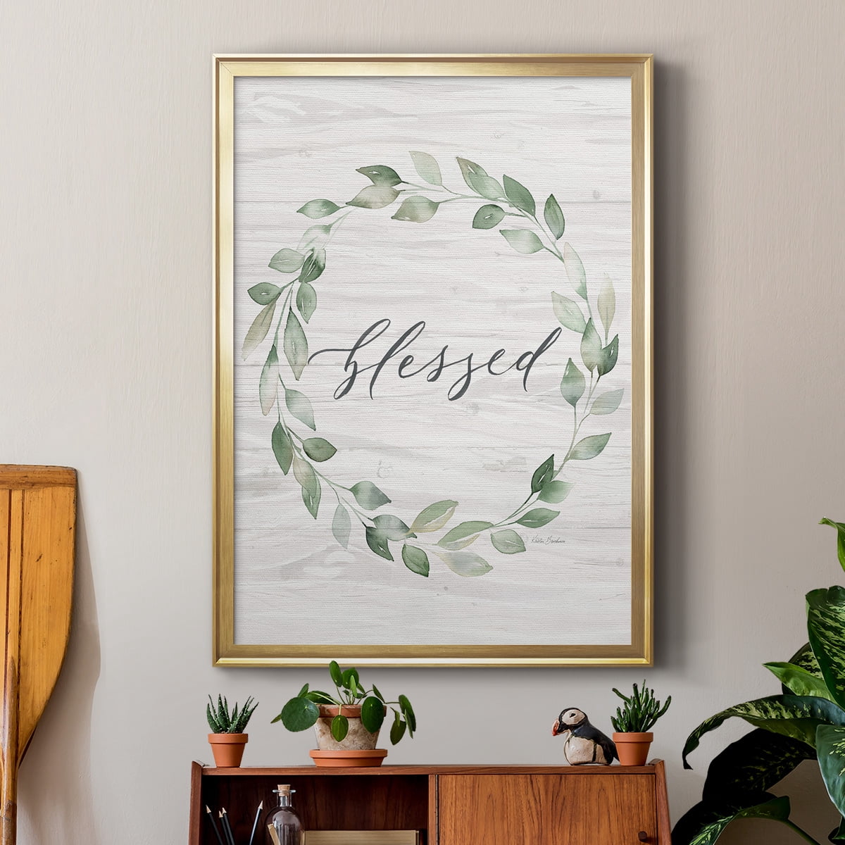 Blessed Wreath Premium Framed Print - Ready to Hang