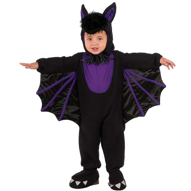 FAOWME Jumpsuit Onesie Bat Children Purple Robe Black L