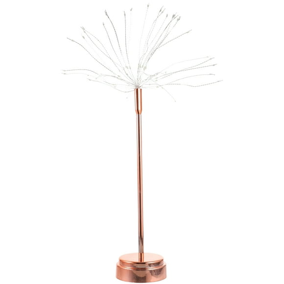 EeaseMX Lámpara de diente de león, luz LED, guirnalda de luces de fuegos artificiales, decoración para patio, exterior, sin mando a distancia ni pilas (plateada, luz blanca)