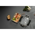 thumbnail image 2 of GENICOOK Rectangle Borosilicate Glass Container with Stainless Steel Utensils, 35.5oz, Microwavable, 2 of 3