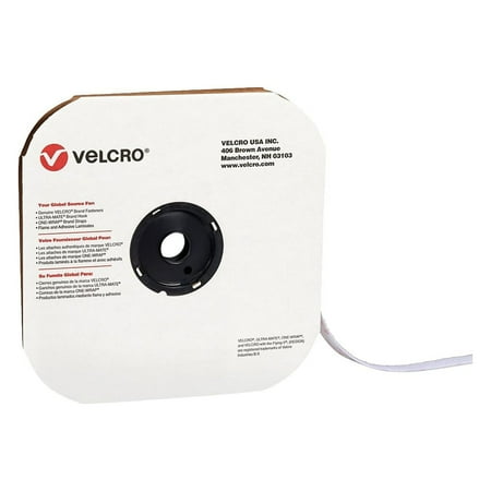 VELCRO Brand Velcro Tape Individual Strips Loop 5/8" x 75' White 1/Case VEL110