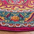 thumbnail image 3 of SAFAVIEH Phoenix Brooklyn Bordered Area Rug, Fuchsia/Blue, 6'7" x 6'7" Round, 3 of 8