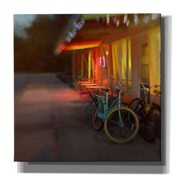 Epic Graffiti 'Jennifer’s Bike' by Dawn D Hanna, Giclee Canvas Wall Art, 37"x37"