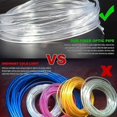 thumbnail image 3 of 10m/3.28ft Luz lateral del coche de fibra óptica Resplandor 12v 1w Iluminación LED impermeable Tubo de fibra óptica Atmósfera interior del coche Luces de tira de neón 3mm, 3 of 5
