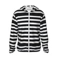 thumbnail image 1 of Lsque Black And White Stripes Pattern UPF 50+ Lightweight Sun Protection Men's Women's Long Sleeve Shirt, Hoodie Performance -3X-Large, 1 of 7