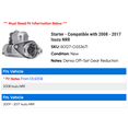 thumbnail image 2 of Starter - Compatible with 2008 - 2017 Isuzu NRR 2009 2010 2011 2012 2013 2014 2015 2016, 2 of 2