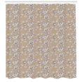thumbnail image 3 of Ambesonne Botanical Shower Curtain, Roses with Polka Dots, 69"Wx75"L, Tan Chestnut Brown, 3 of 3
