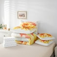 YST Sunflower Bedding Sets 7 Piece King Yellow Floral Quilt with Flat