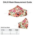 thumbnail image 4 of DALIX Floral Pink Cloth Face Mask Adjustable Nose Piece Reuseable Washable Made in USA - L-XL Size, 4 of 4
