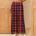 thumbnail image 2 of QATAINLAV Womens Pajama Pants Christmas Cute Plaid Cotton Comfy Lounge Pant Baggy Casual Elastic Waist Trousers Plus Size Sleep Bottoms Multicolor L, 2 of 8