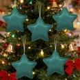 thumbnail image 1 of Colgante decorativo en forma de estrella | Juego de 5 adornos colgantes de vidrio marino multicolor | Tela reciclada ecológica | Idea de regalo para cumpleaños Navidades Inauguración de casa | 12,5, 1 of 7