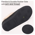 thumbnail image 6 of VeraCosy Women's Cozy Cable Knit Memory Foam House Shoes Slipper with Fuzzy Plush Collar,Black,10 US, 6 of 6
