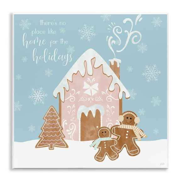 Stupell Industries Holiday Gingerbread Family Holiday Painting Unframed Art Prints Wall Art, 12 x 12