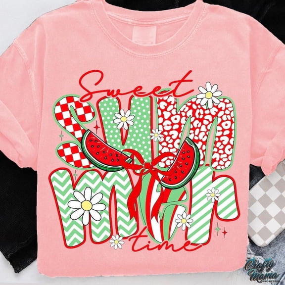 Sweet Summer Time T-Shirt, Preppy Summer Shirt, Retro Watermelon Shirt Shirt, Coquette Summer Shirt Shirt, Sublimation Shirt, Trendy Watermelon TH150543