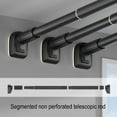 Shower Curtain Rod,Adjustable Matte Black Spring Tension Stainless