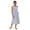 Bright White Leaf, variant on Women's Sleeveless Long 100% Cotton Nightgown in 46", Sizes XS to 5X