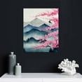 thumbnail image 4 of Nawypu Japanese Wall Art Cherry Blossom Tree Pictures for Wall Decorations Pink Wall Decor Floral Wall Pictures for Bathroom Canvas Art for Bedroom Framed, 4 of 4