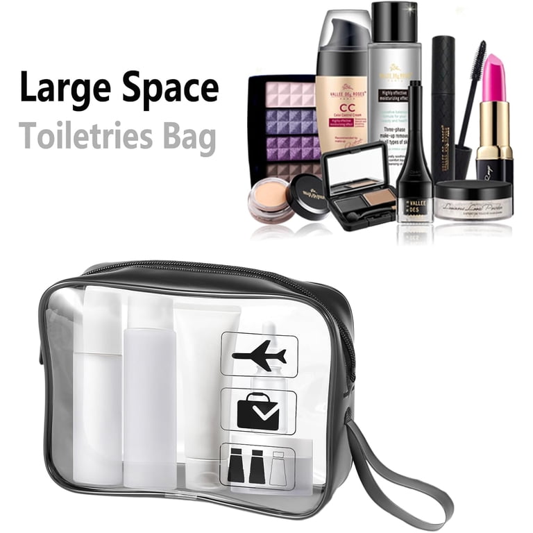 best tsa travel toiletry bag TSA Approved Toiletry Bag Carry on Airport Airline Compliant 6Pcs,6 Packs  Clear Travel Bags for Toiletries,Clear Makeup Bag Toiletry bags Quart Size