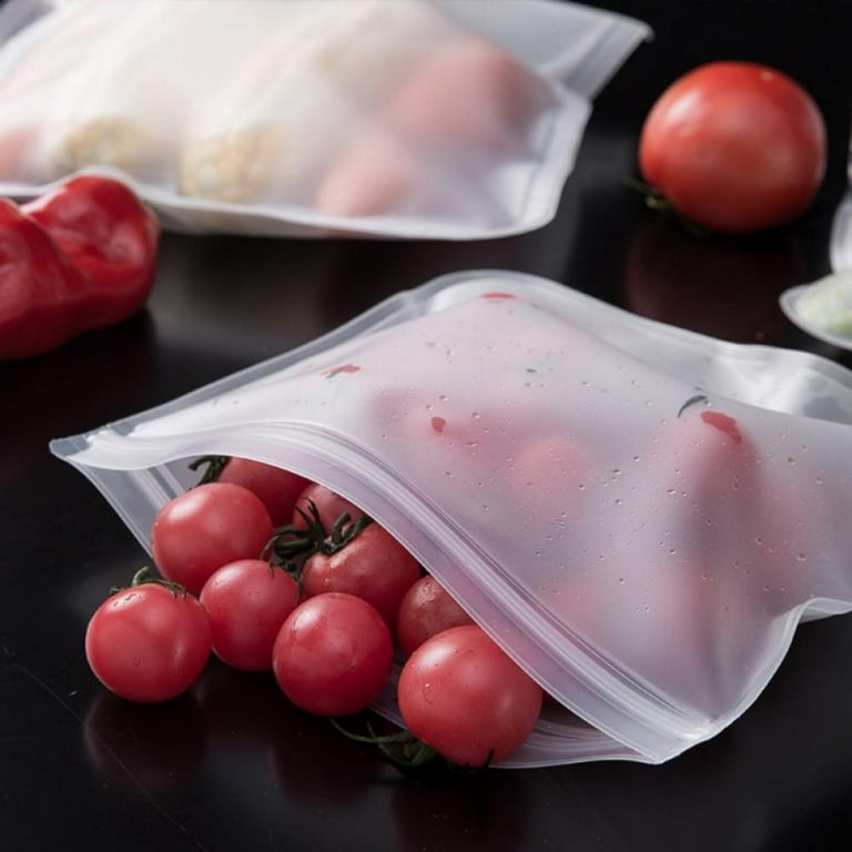 Keeper Reusable Sandwich Bags - Premium Reusable Snack Bags for Kids. Airtight Ziplock Lunch Baggies Keep Food Fresh! Freezer Safe Bag - Great for